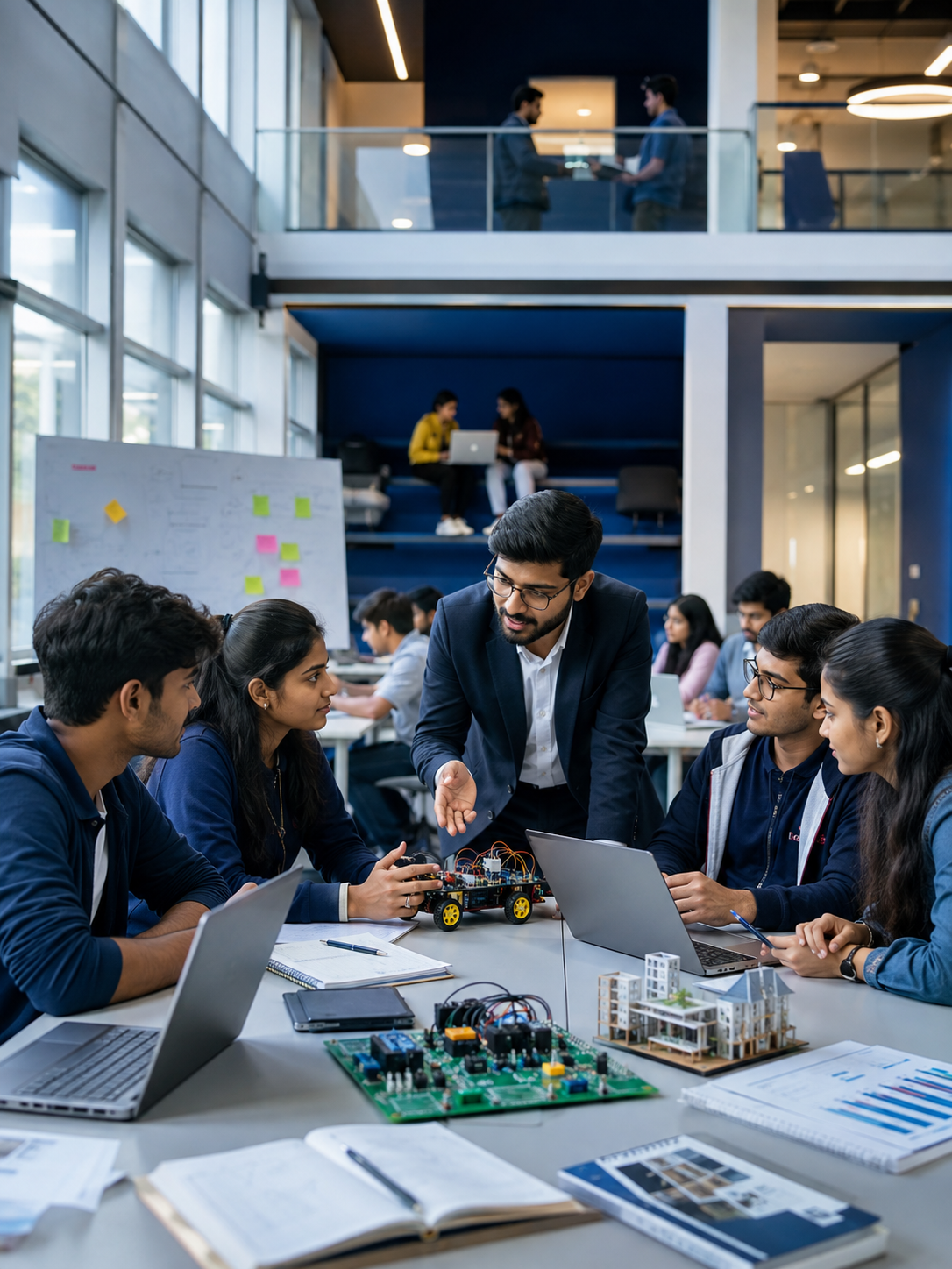 Students participating in a student internship program in Dhanbad with practical industry and innovation exposure